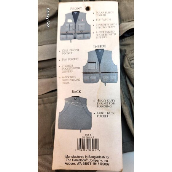 Anglers Fishing Vest With Multiple Pockets Adjustable Design Cotton Fabric Green - Picture 13 of 13